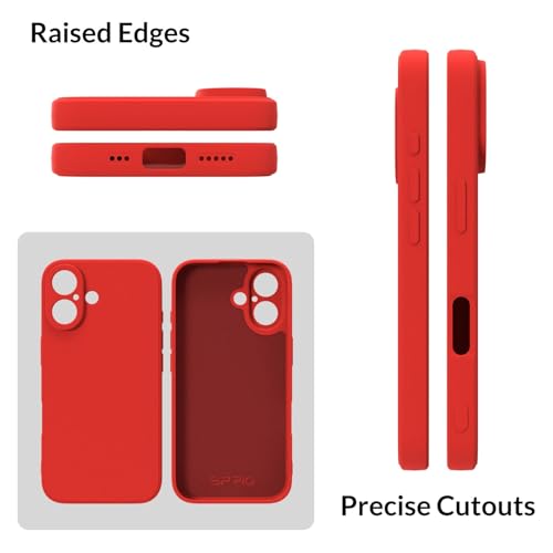 Image of SPRIG Compatible with iPhone 16 Premium FlexTone (TPU) Back Cover Drop Tested Shock Proof Mobile Case for Men, Women, Boys and Girls with Camera Protection (Red)