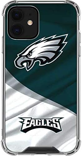 Skinit Clear Phone Case Compatible with iPhone 12 Mini - Officially Licensed NFL Philadelphia Eagles Distressed Design