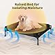 Veehoo Hundeliege Outdoor Grosse Hunde, Kühlendes Erhöhtes Hundebett mit abnehmbarem Bloster, Hundeliege Abwaschbar Hunde Reisebett, Schwarz 104 x 69 x 23cm