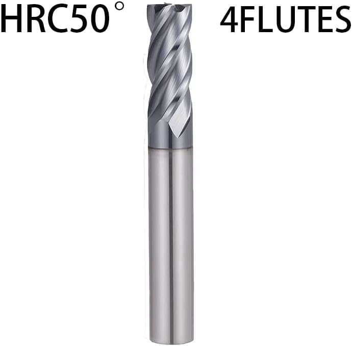 1pc CNC Carbide End Mills 2 3 4 Flute Tungsten Machine Milling Cutter Tools Metal Key Seat Face Router Bit HRC50 55 65 Mill (Color : D8XD8X75, Size : HRC50 4Fluts)