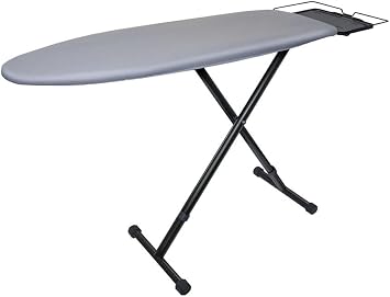 Braun CareStyle IB3001 BK Ironing Board Perfect for Steam Ironing Stations, Steam-Permeable Storage Surface, 100% Cotton Cover, 122 x 40 cm, Black/Grey