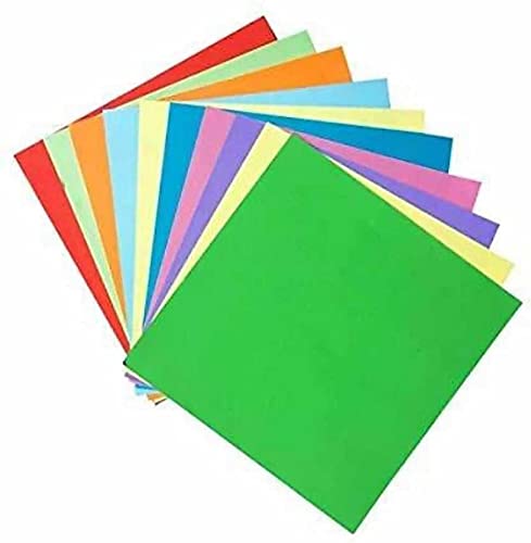Sejas Collections super series Unruled 75 gsm Origami Paper (Set of 100, Multicolor)