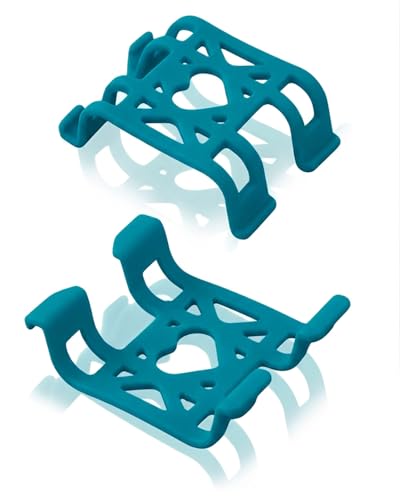 MenYiYDS 2 piezas Clips de Goma para rastreador GPS para Perros, compatibles con rastreador de Actividad GPS Tractive Dog Tracker, Clips de sujeción de Goma de Repuesto,Azul pavo real