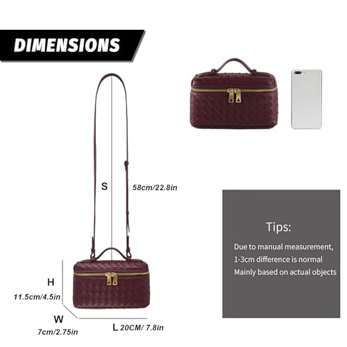 Woven Shoulder Bags for Women, Crossbody Bag Cute Satchels Clutch Purses Top-Handle Tote Handbag2