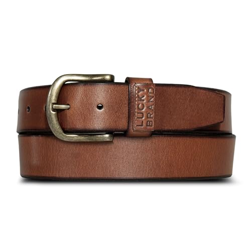 Image of Lucky Brand Men's Jeans Leather Belt| Classic| Casual| Dress| Everyday| American Heritage| Genuine Leather| Metal Buckle