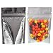 50 Pack - CleverDelights Silver/Clear Stand-Up Pouches - 4" x 6" x 2" - 2oz - Resealable Ziplock Bag