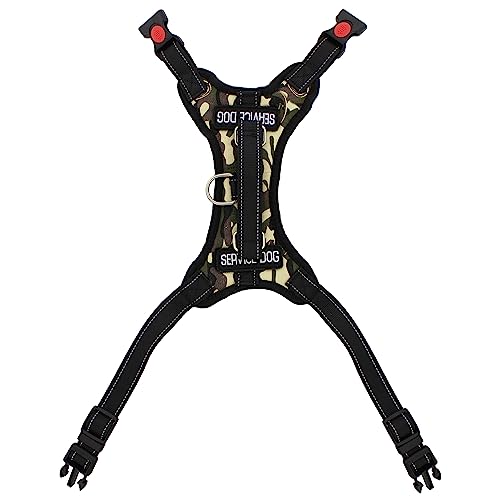 Monmed Service Dog Harness For Large Breeds - Camo Print Service Animal Vest Pet Harness For 25 To 30 Inch Chest #TOP6