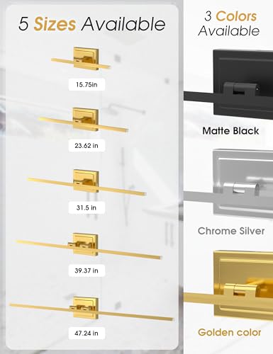 Image of VOLISUN Bathroom Vanity Light 31.5 inch, 18W Dimmable 5CCT Led Bathroom Light Fixture Over Mirror, Gold Bar Vanity Light for Bathrooms-ETL Certificated