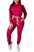 Women Solid Color 2 Piece Outfits Set, Long Sleeve Crew Neck Top and Long Pants Tracksuit Sportswear Sweatsuit