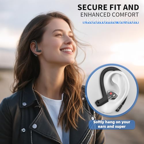 Image of Anti-Slip Ear Hooks for Nothing Ear 3 Earbuds (2025), Comfortable Fit | Sports Anti-Loss | Soft Memory Titanium Alloy Ear Hooks Compatible for Nothing Ear (3) Wireless Earbuds with Lanyard (Black)