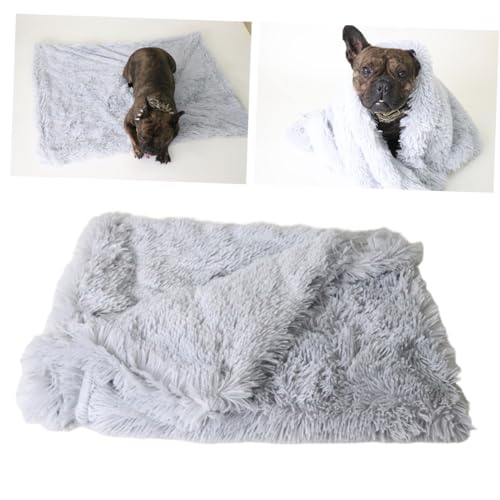 TEHAUX Manta de Felpa Doble Capa para Mascotas Almohadilla Suave y Transpirable para Perros Medianos y Gatos Cálida y Ligera para Cama y Viaje