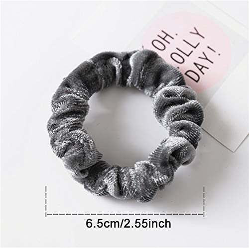 Kingmas E-TS9074-77 10 Pcs Hair Ties Velvet Scrunchies thumb #4