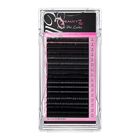 Beauty7 Mix Extensiones de Pestañas Postizas Natural C Curl 0.15mm Cover