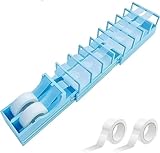 18-Streifen-Klebebandspender, Faltbarer Doppelrollen-Klebebandspender, tragbarer Faltbarer Doppelrollen-Klebebandspender zum Verpacken von Geschenken und Basteln