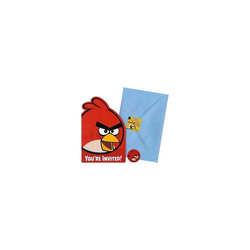 amscan Angry Birds Invitations x8