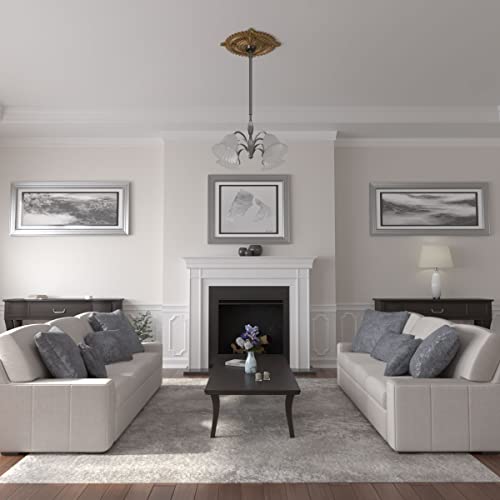 Image of 29 1 /8 inchOD x 1 1 /4 inchID x 4 inchP Haylynn Ceiling Medallion (Fits Canopies up to 1 1 /4 inch), Hand-Painted Pale Gold