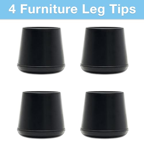 Image of SoftTouch Rubber Leg Tip - (4 Pieces), 3 /4 inch, Black