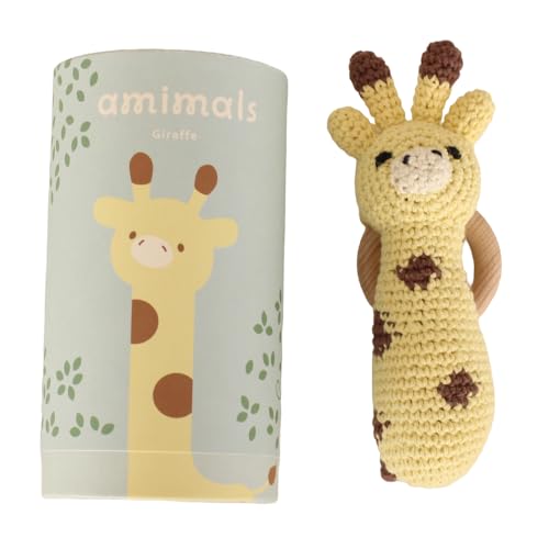 amimals ラトル Giraffe[No.353-03] / 赤ちゃん おもちゃ 手編み あみぐるみ キリン 兵庫県