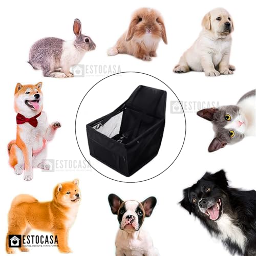 Cadeirinha Pet Para Carro Cachorro Cães Gatos 10kg Estocasa (Preto)