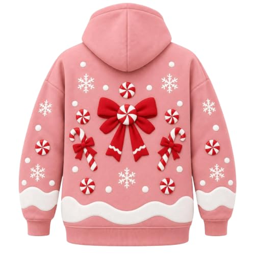 Christmas Pet Pouch Hoodie Women Men Y2K Unisex Sweat Shirt Kangaroo Pocket - image 6