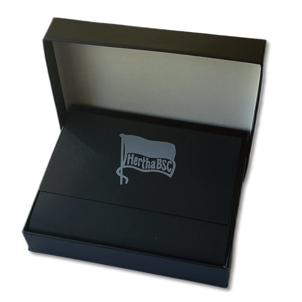 Hertha BSC Berlin Ledergeldbörse, Geldbeutel, Geldbörse mit Geschenkverpackung, Portmonee - Plus Lesezeichen I Love Berlin
