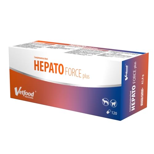 Vetfood HepatoForce Plus | 120 Kapseln | Ergänzungsfuttermittel für Hund & Katzen | Mit Artischockenextrakt