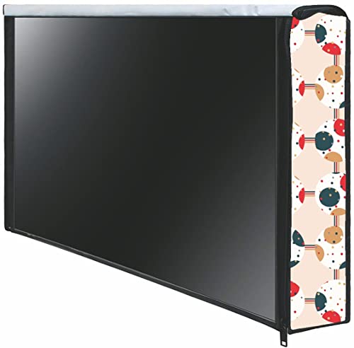 Image of WACKY 50 Inch Smart LED TV Cover PVC Waterproof Printed With Transparent Polythene Layer Compatible for Sony, Mi, Kodak Smart LED TV