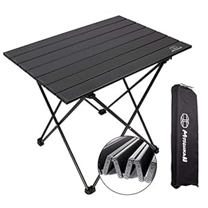 Camping Table Folding Portable Camp Side Table Aluminum Lightweight Carry Bag Beach Outdoor Hiking Picnics BBQ Cooking Dining Kitchen