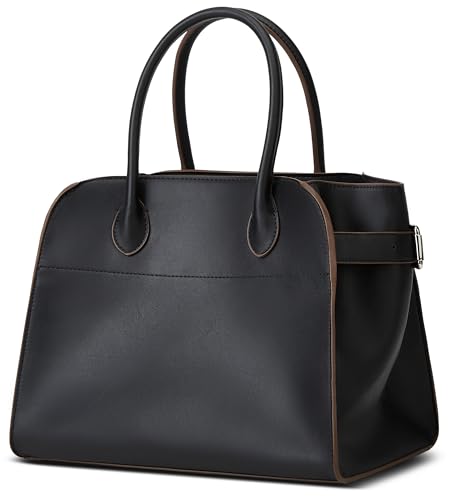 Bolso tote grande de cuero vegano para mujer elegante miniatura 1