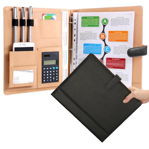 Porte-documents en cuir noir pour organiser vos réunions professionnelles