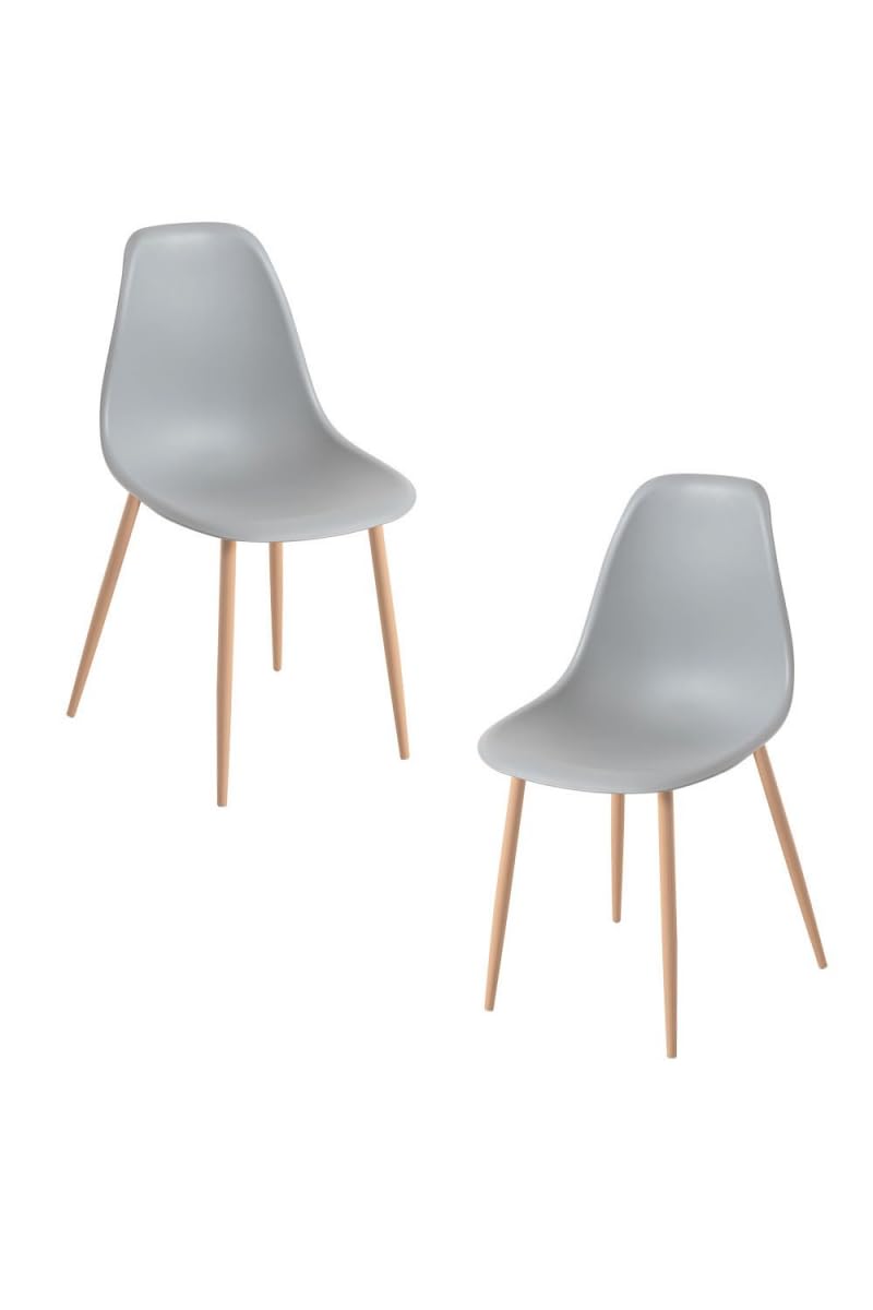 Regalos Miguel - Packs Sillas Comedor - Pack 2 Sillas Mykle - Gris Claro