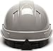 Pyramex Ridgeline Cap Style Hard Hat 4 Point Ratchet Vented Gray