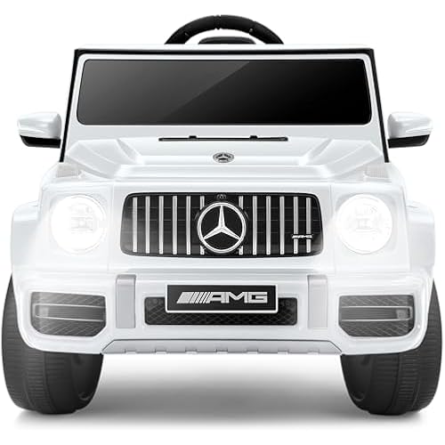 ELEMARA Licensed Mercedes-Benz AMG G63 Electric Car for Kids,Ride on Car W/Parents Control,Electric Powered G Wagon Car for Kids Toy,Soft Start,Low Battery Prompt,Bluetooth,Flickering Lights/LED Light