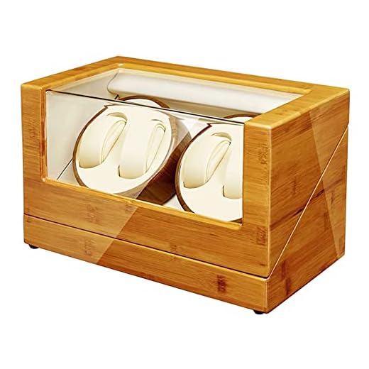 JQUEEN Watch Winder with Quiet Motors (Y-Bamboo)