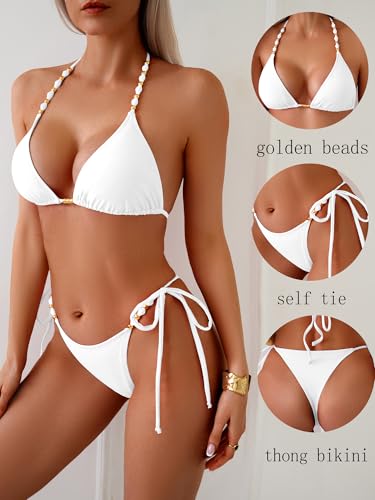 swimall Women's Thong Bikini Set Sexy String High Cut Triangle Swimsuit Two Piece Brazilian Bathing Suit3