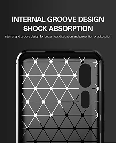 Vuciya Custodia per ZTE Axon 10 Pro, in fibra di