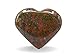 Amazing Gemstone, Unakite Crystal Heart Palm Stone, Pocket Massage Worry Stone per il bilanciamento naturale dei chakra del corpo, la guarigione Reiki e la griglia di cristallo