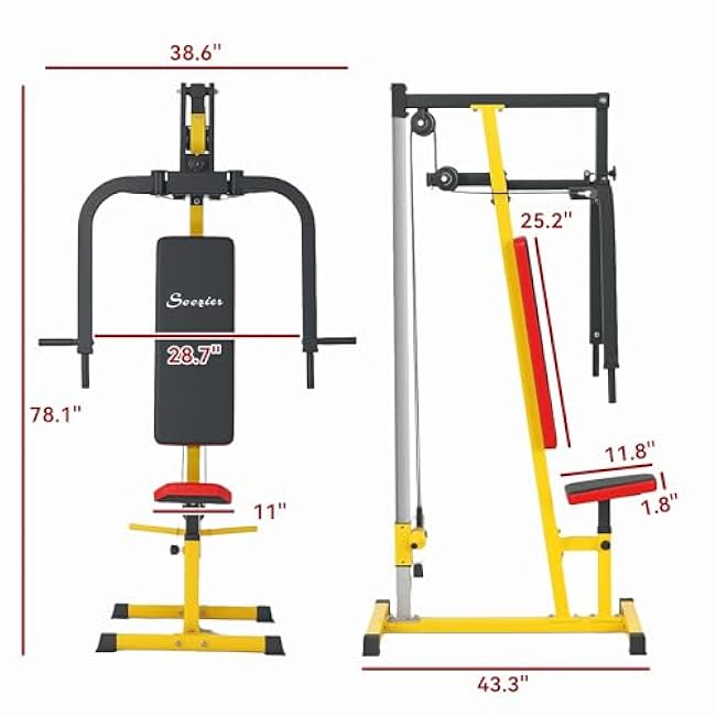 Soozier Chest Fly Machine and Chest Press Station, Delt Machine Home Gym Equipment for Chest, Back, Pectoral, Rear Deltoid and Shoulder Training