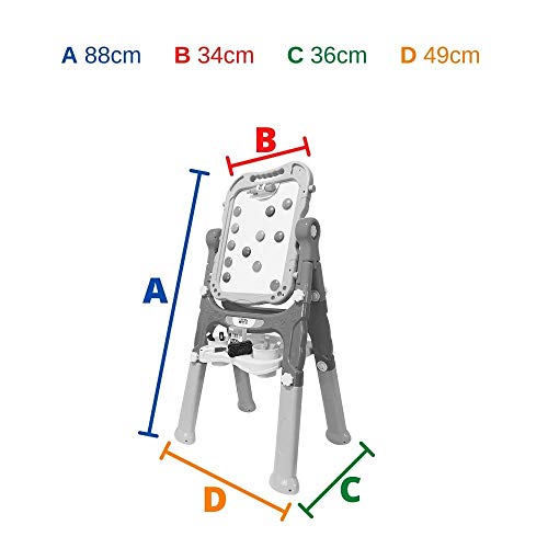 Lousa Magnética Infantil 3 Em 1 Quadro Branco e Negro