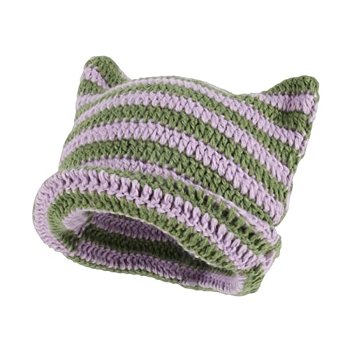 Gorro beanie tejido slouchy de estilo retro para mujer 7