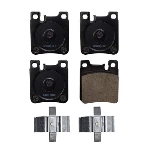Image of Detroit Axle - Rear Ceramic Brake Pads w /Hardware for Mercedes-Benz CLK430
