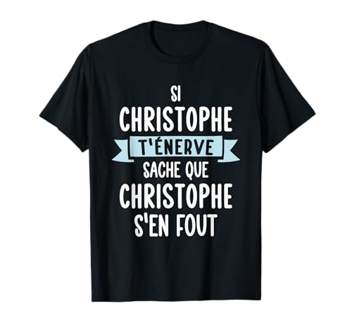 Photo de Cadeau Homme Humour Prénom Personnalisé Christophe T-Shirt