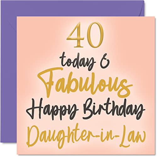 Cartes d'anniversaire 40 ans fille adorée, 40 ans & fabuleuse