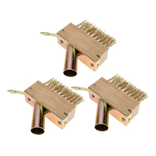 LEDMOMO 3個舗装清掃用ワイヤーブラシ 除草除去ブラシ 苔や雑草のお手入れに 電動工具不要の手動清掃ツール