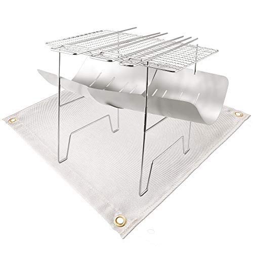 シルバーカラーの焚き火台