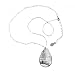 DIYthinker Littérature Brique Noir, Blanc, Moderne Jet d'encre Illustration Motif Teardrop Pendentif en Forme de Bijoux Collier avec chaîne Décoration Cadeau