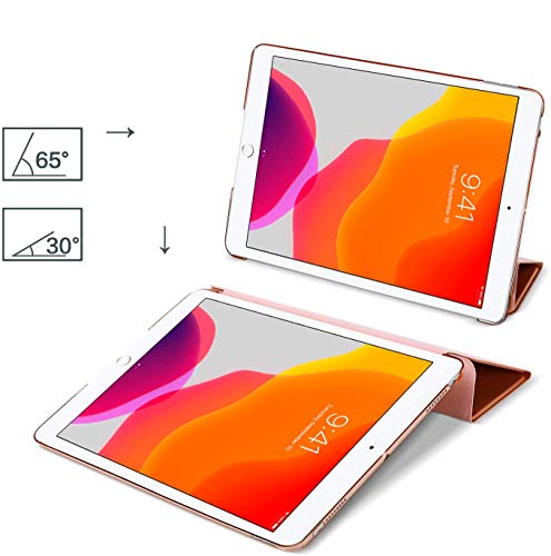 Capa iPad 7a, 8a e 9a Geração 10.2″ - WB Couro Premium Antichoque Ouro Rosa