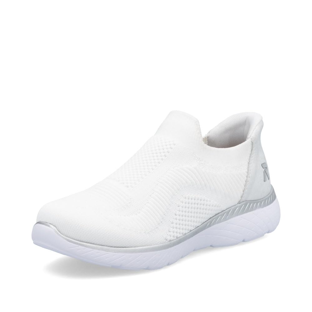 Rieker M5072 Women's Low-Top Trainers, White 80, 7.5 UK