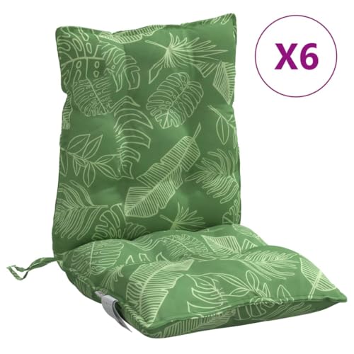 Lot de 6 coussins à dossier bas imperméables antidérapants vert - 3