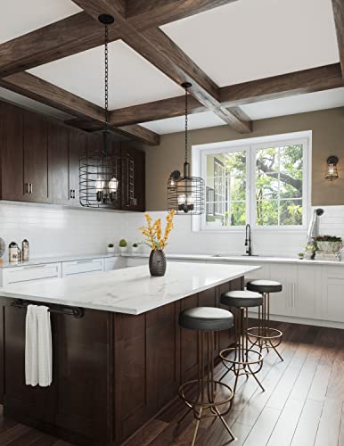 Design House 587337 Ajax Industrial Modern 4-Light Indoor Chandelier Metal Wire Cage for Entryway Dining Room Foyer, Coffee Bronze - Image 5